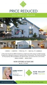 price reduced flyer featuring home images and description