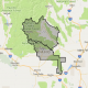 map of Idaho highlighting Blaine and Custer counties